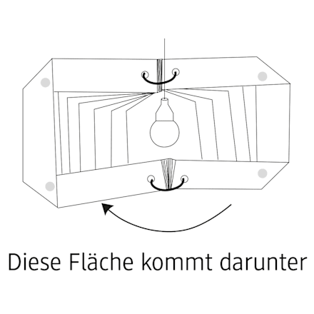 Hängelampen-Set aus Kunststoffpapier, weiß (21x26/19x26  cm) dm home