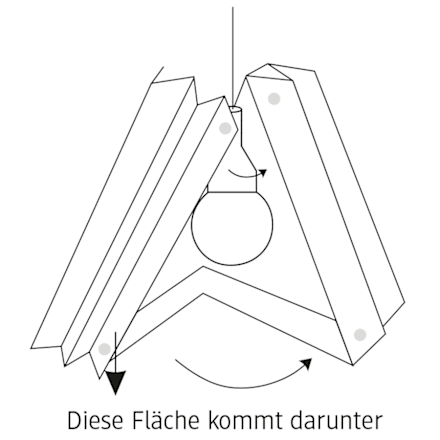 Hängelampen-Set aus Kunststoffpapier, weiß (21x26/19x26  cm) dm home
