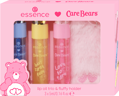 Lippenöl Care Bears Set Trio & Fluffy Holder 01 Fur-ever Together essence