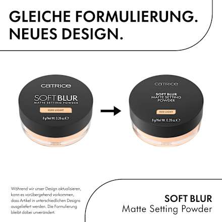 Puder Soft Blur Matte Setting 020 Light CATRICE