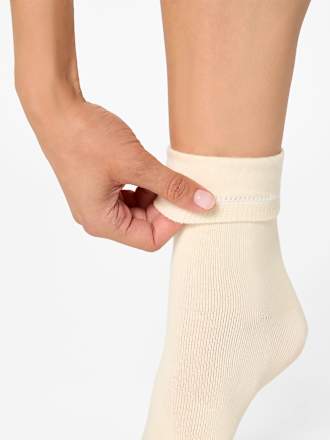 Socken Wohlig Warm beige & braun, Gr. 39-42 nur die