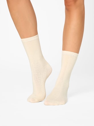 Socken Wohlig Warm beige & braun, Gr. 39-42 nur die