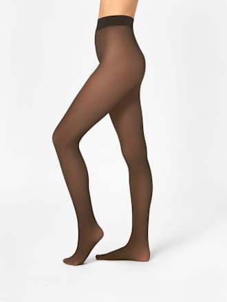 Strumpfhose warm & transparent strapazierfähig braun Gr. 44/48, 80 DEN nur die