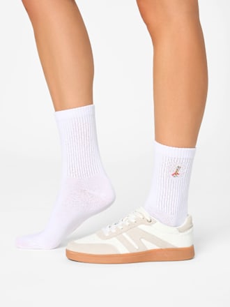 Crew Socken mit Sushi-Motiv weiß Gr. 39-42 nur die