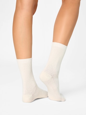 Socken mit Ripp-Struktur & Glitzer rosa + blau + weiß Gr. 35-38
 nur die
