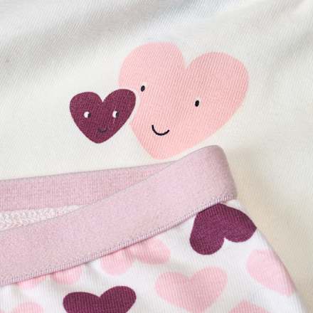 Pantys  mit Herz-Muster, rosa, Gr. 110/116 ALANA