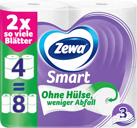 Toilettenpapier Smart 3-lagig (4x300 Blatt) Zewa