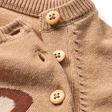 Strickpullover mit Fuchs-Motiv & Raglan-Ärmel, beige, Gr. 74 ALANA