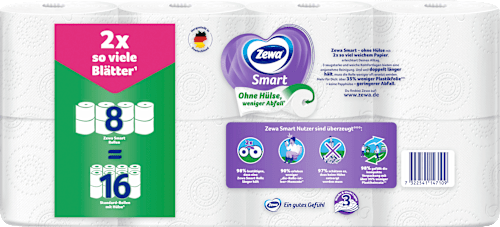 Toilettenpapier Smart 3-lagig (8x300 Blatt) Zewa