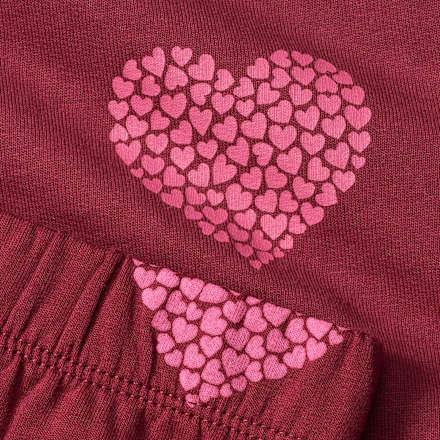 Set mit Sweatshirt und Hose mit Herz-Muster, rot, Gr. 92 ALANA