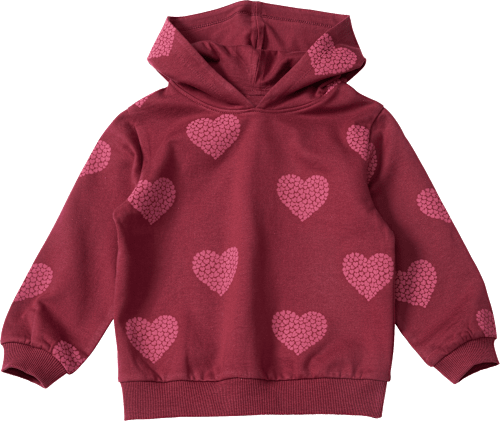 Sweatshirt mit Herz-Muster & Kapuze, rot, Gr. 98 ALANA