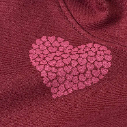 Sweatshirt mit Herz-Muster & Kapuze, rot, Gr. 98 ALANA