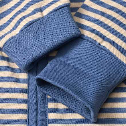 Overall mit Kapuze und Ringel-Muster, blau, Gr. 62 ALANA