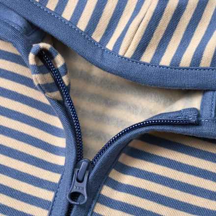 Overall mit Kapuze und Ringel-Muster, blau, Gr. 62 ALANA