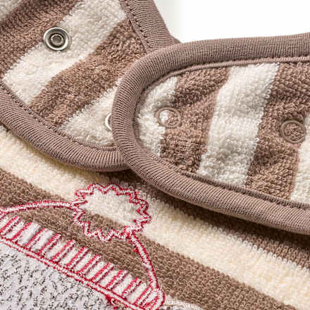 Lätzchen mit Ärmel & Bären-Motiv, beige ALANA