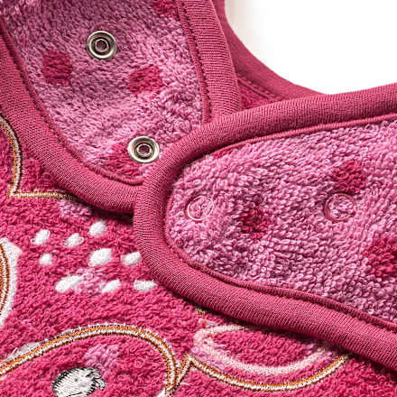 Lätzchen mit Ärmel & Tier-Motiv, rosa ALANA
