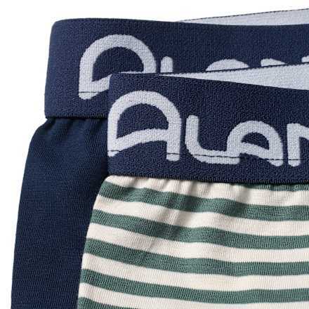 Boxershorts mit Streifen, blau + grün, Gr. 110/116 ALANA