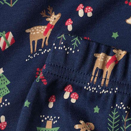Schlafanzug mit Weihnachts-Muster, blau, Gr. 110/116 ALANA