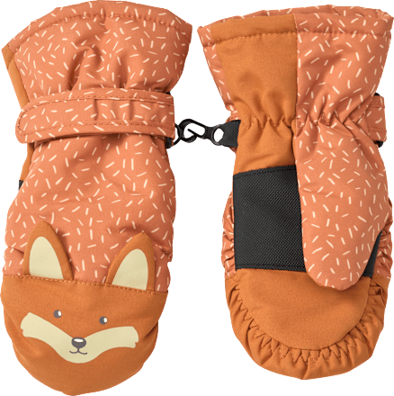 Fäustlinge mit Fuchs-Motiv, braun, Gr. 3 PUSBLU