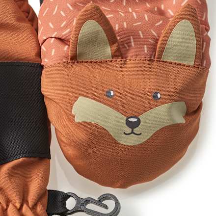 Fäustlinge mit Fuchs-Motiv, braun, Gr. 2 PUSBLU