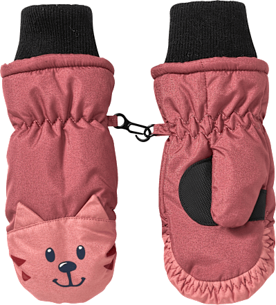 Fäustlinge mit Katzen-Motiv, rosa, Gr. 2 PUSBLU
