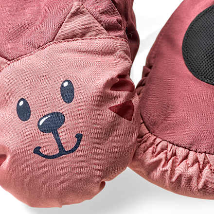 Fäustlinge mit Katzen-Motiv, rosa, Gr. 2 PUSBLU