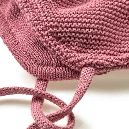 Strickmütze mit Bommel, rosa, Gr. 44/45 ALANA