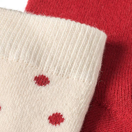 Thermosocken mit Punkte-Muster, rot + weiß, Gr. 23/26 ALANA