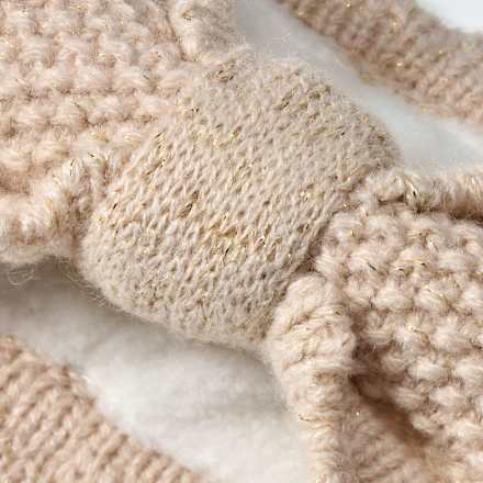 Stirnband mit Glitzer, beige, Gr. 50/51 PUSBLU