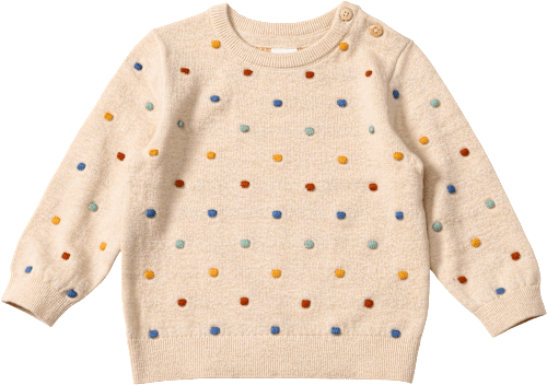 Strickpullover mit bunten Noppen, beige, Gr. 86 ALANA
