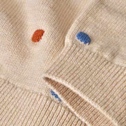 Strickpullover mit bunten Noppen, beige, Gr. 86 ALANA
