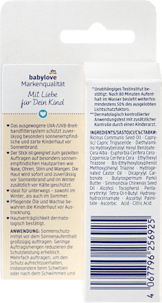 Sonnenstick Bab & Kind sensitiv, LSF 50+ babylove