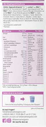 Anfangsmilch Pre auf Ziegenmilchbasis von Geburt an Löwenzahn Organics