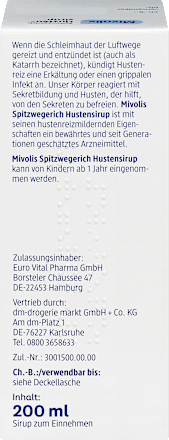 Spitzwegerich Hustensirup Mivolis