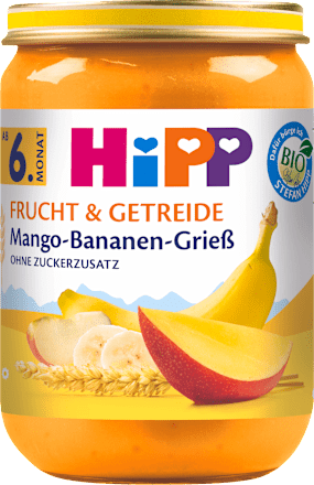 Bio mangó-banán-gríz bébidesszert, 6 hónapos kortól HiPP