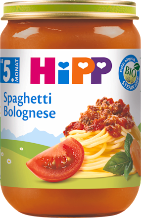 Bio bolognai spagetti, 5 hónapos kortól HiPP