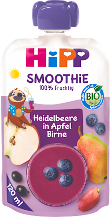 Bio smoothie áfonya-alma-körte, 1 éves kortól HiPP