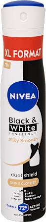 Deo spray Black & White Invisible Silky Smooth, nagy kiszerelés NIVEA