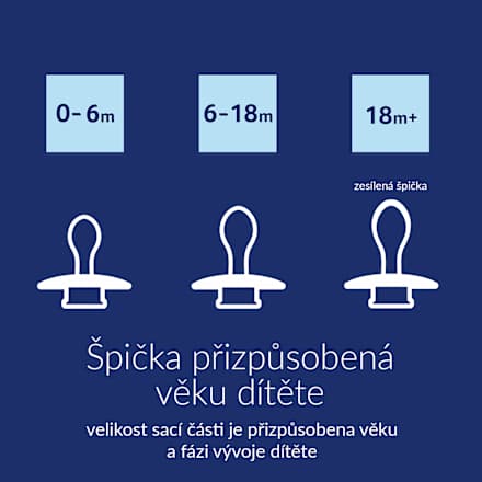 dudlík silikonový dynamický Prime 0-6m Frost/Glacier LOVI