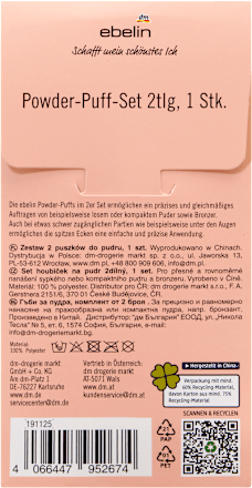 Jastučići za nanošenje pudera ebelin