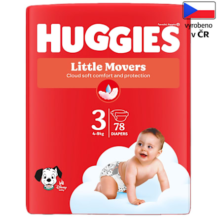 pleny Little Movers, velikost 3 Huggies