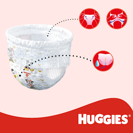 plenkové kalhotky Little Movers, velikost 6 Huggies