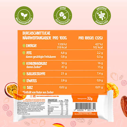 Fruchtriegel Frubiotic Mango Passionsfrucht N.A!