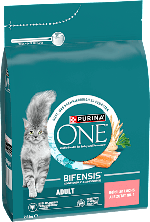 Trockenfutter Katze mit Lachs & Vollkorn Getreide, Adult PURINA ONE