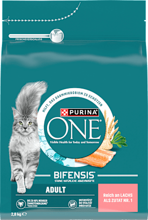 Trockenfutter Katze mit Lachs & Vollkorn Getreide, Adult PURINA ONE