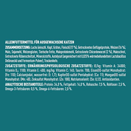 Trockenfutter Katze mit Lachs & Vollkorn Getreide, Adult PURINA ONE