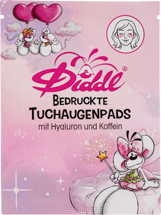Augenpads Diddl Tuch bedruckt Hyaluron & Koffein (1 Paar) Diddl