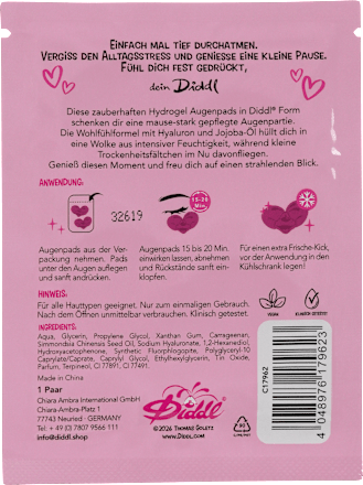 Augenpads Diddl Hydrogel Hyaluron & Jojobaöl (1 Paar) Diddl