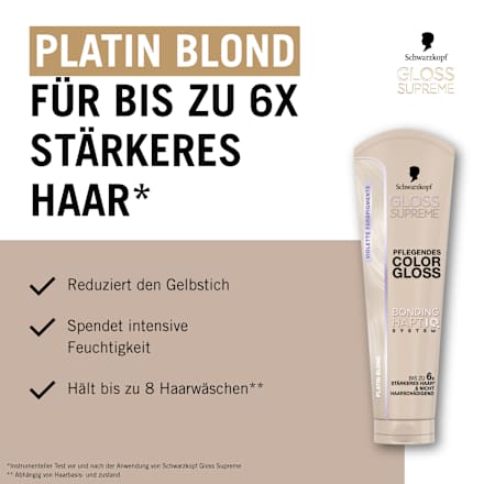 Glossing Platin Blond Schwarzkopf CREME SUPREME