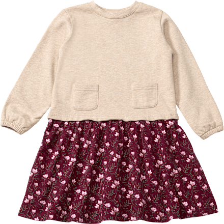 Kleid mit Taschen & Blumen-Muster, beige & rosa, Gr. 116
 ALANA